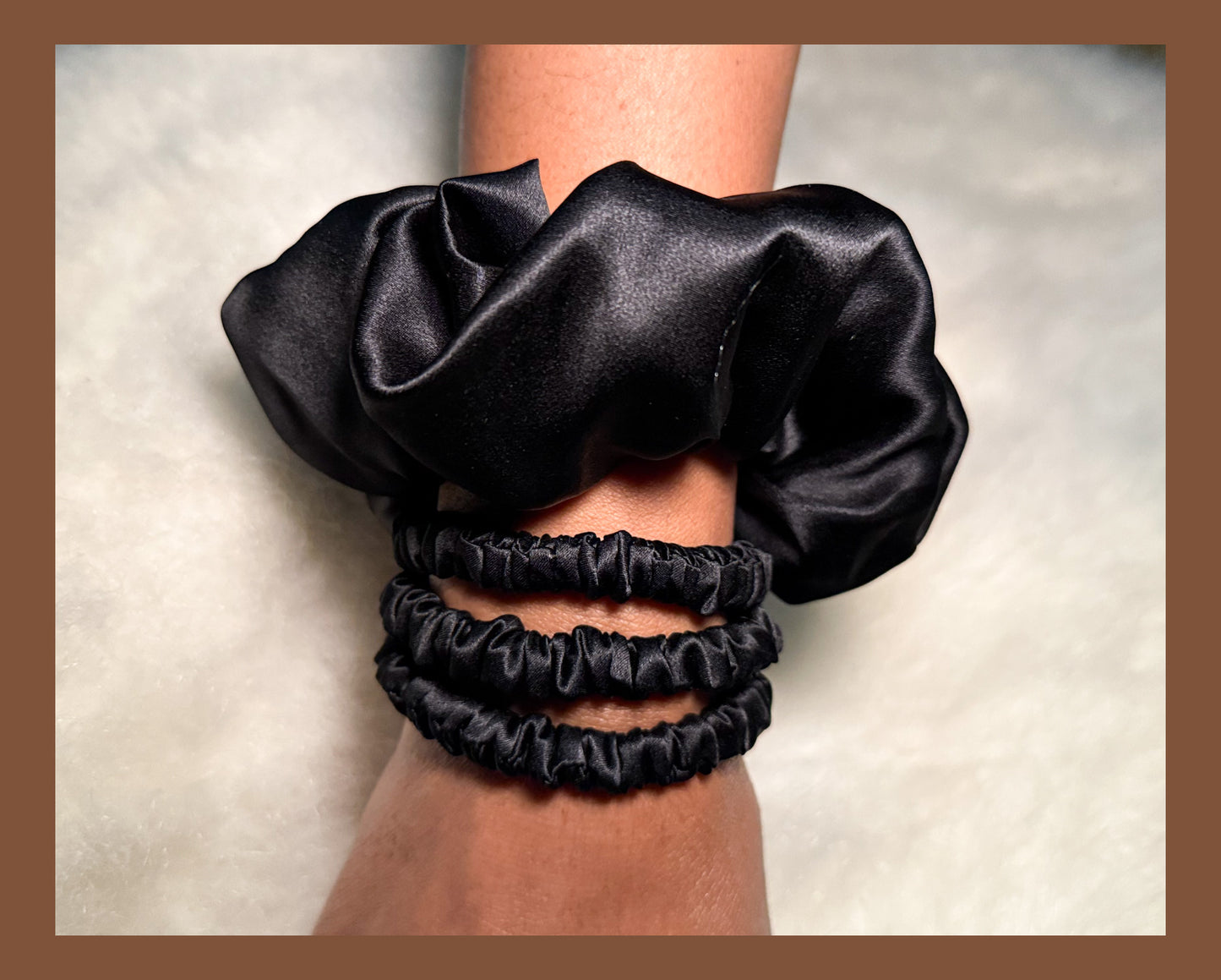 Black Jumbo Scrunchie